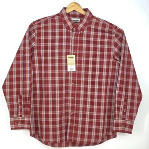 Wrangler Riata Plaid‎ Button Down Shirt Mens XL Western Cowboy Officewear Career